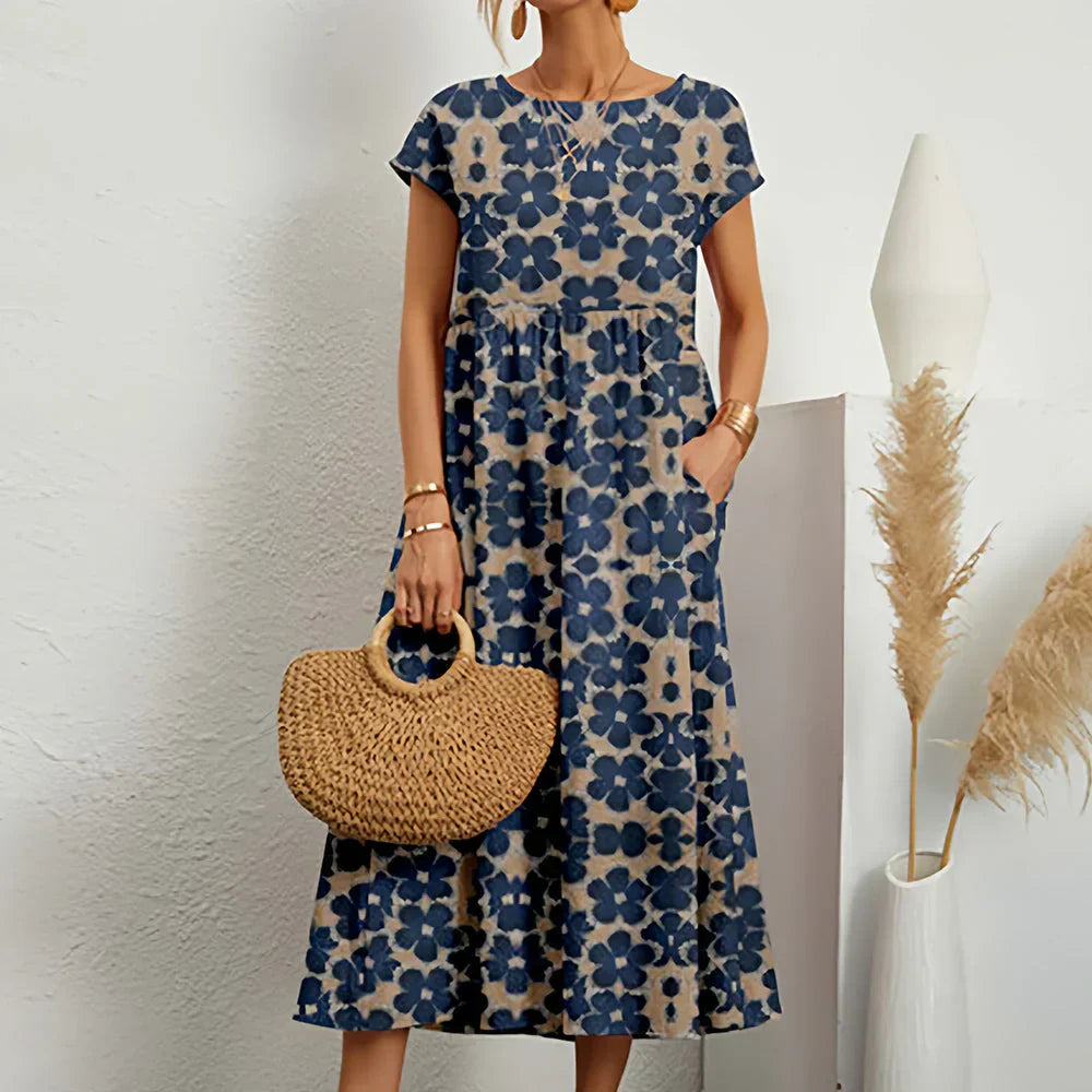 Wearclo | Women's Tiered Floral Midi Dress