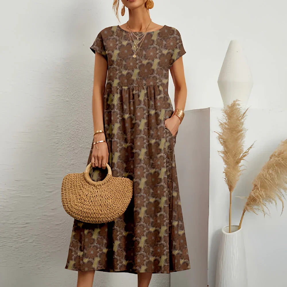 Wearclo | Women's Tiered Floral Midi Dress