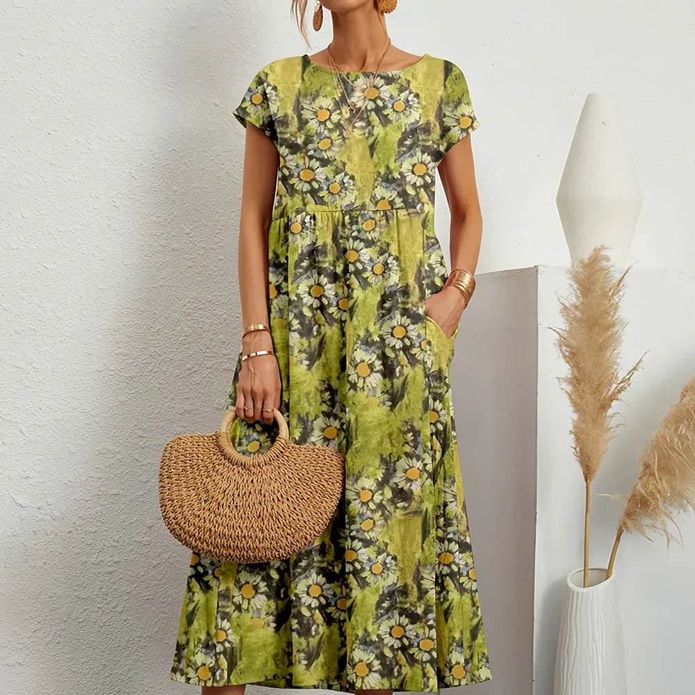 Wearclo | Women's Tiered Floral Midi Dress