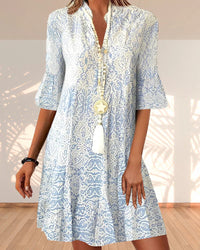 Women's Bohemian Tiered Midi Dress