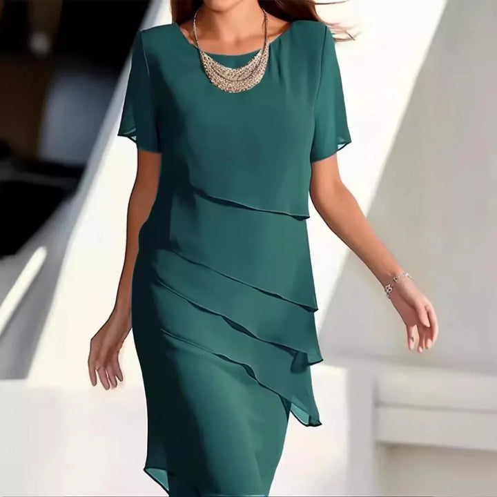 Wearclo | Women's Tiered Overlay Midi Dress