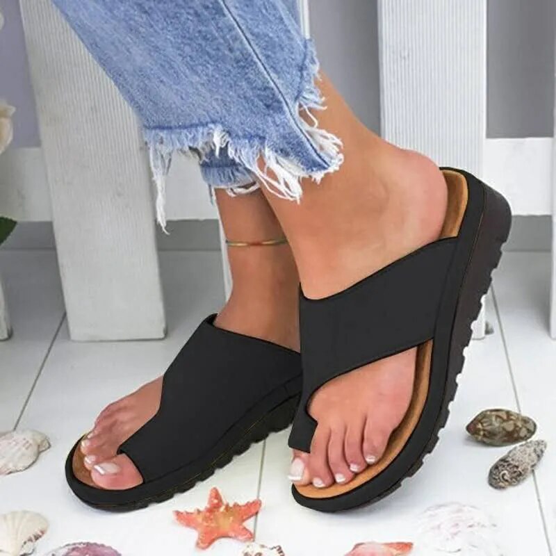 Wearclo | Women's Toe Post Slides with Arch Support