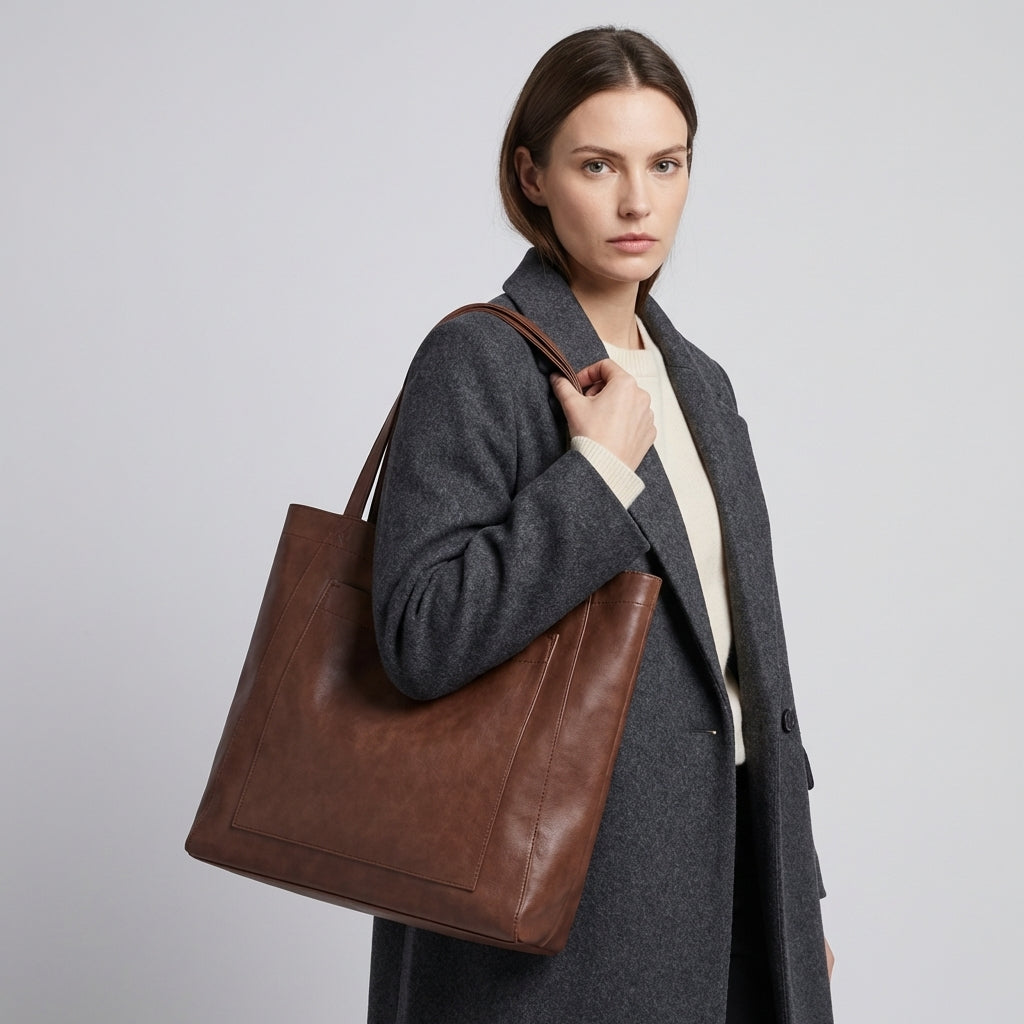 Wearclo | Women's Tote Shoulder Bag with Exterior Pocket