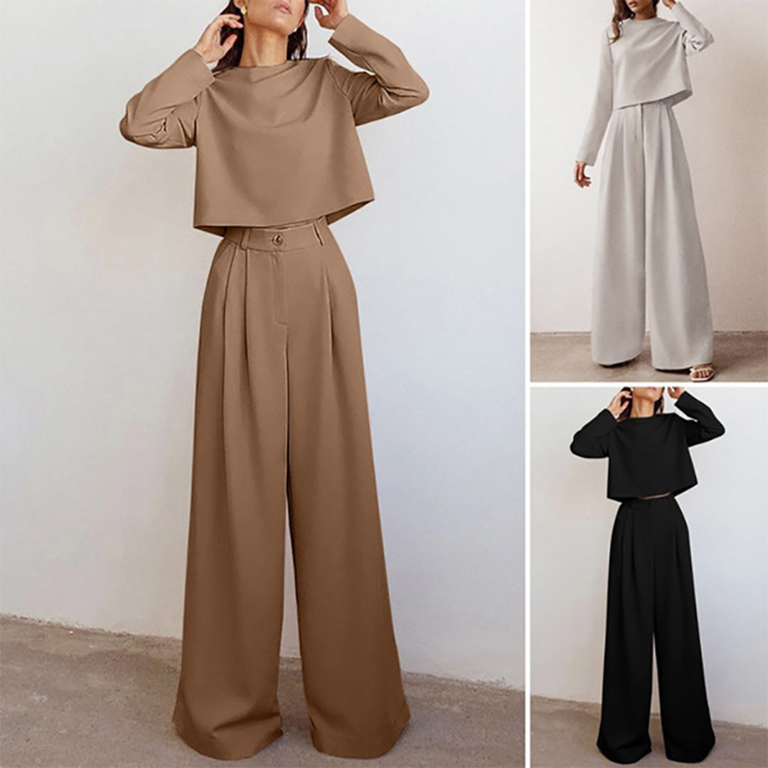 Wearclo | Women's Two-Piece Wide Leg Set
