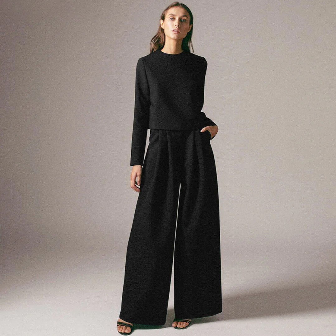 Wearclo | Women's Two-Piece Wide Leg Set