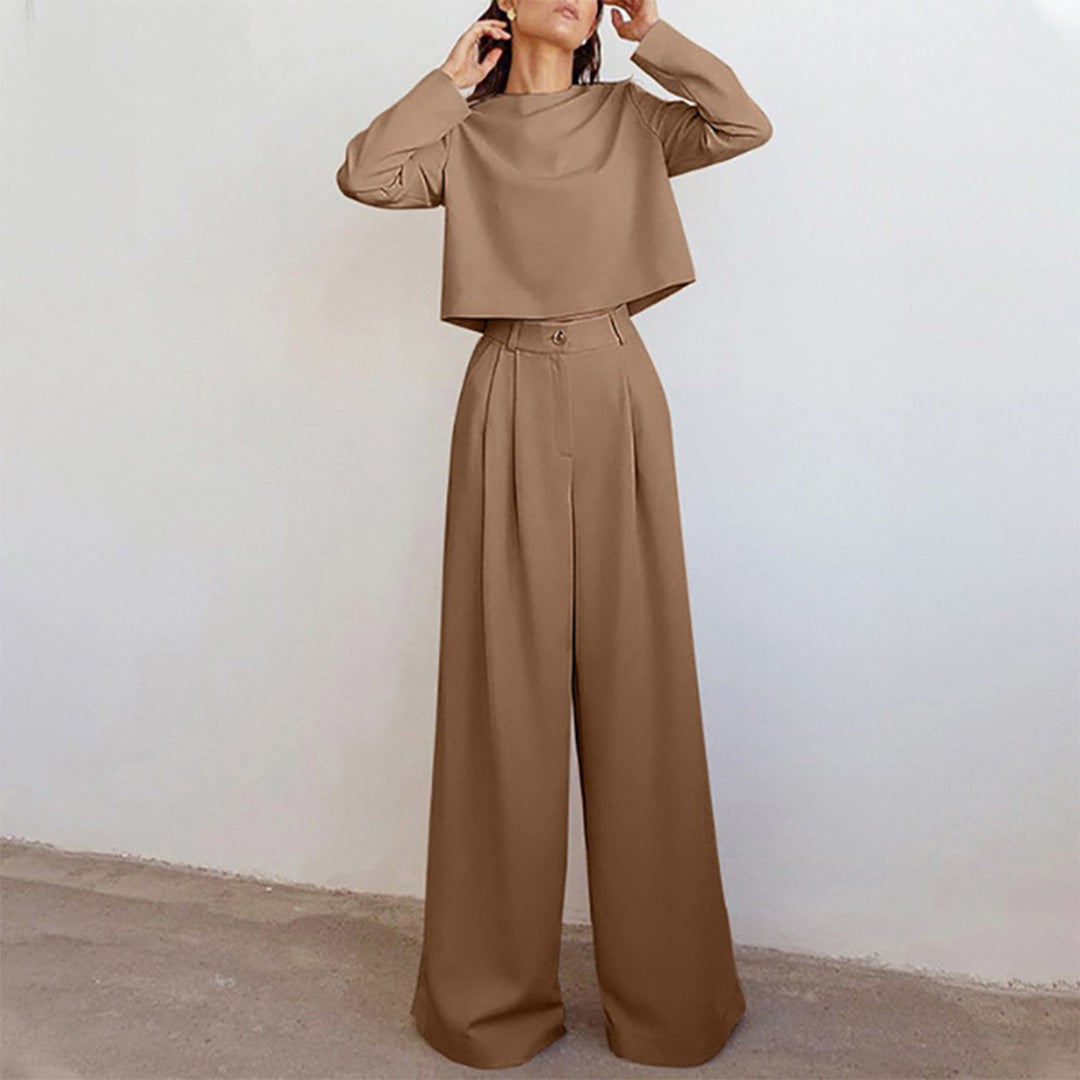 Wearclo | Women's Two-Piece Wide Leg Set
