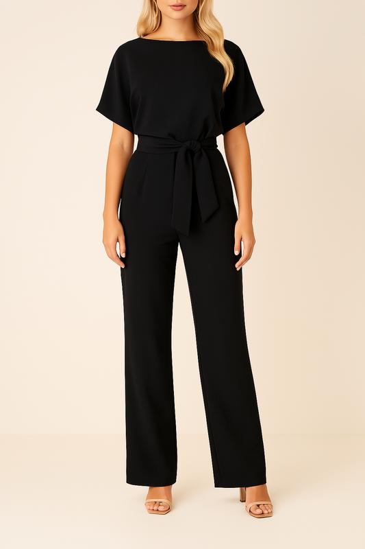 Wearclo | Women's Wide Leg Jumpsuit with Belt