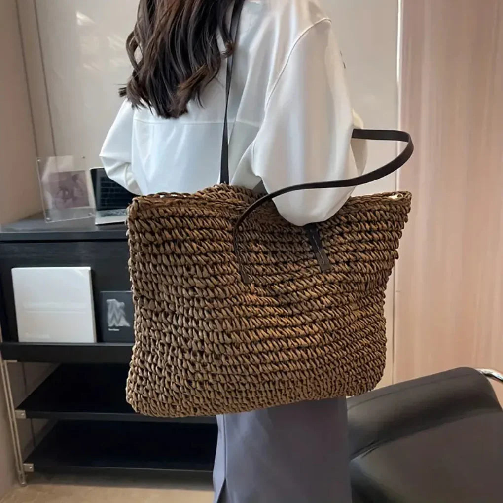 Wearclo | Women's Woven Tote Bag – Large Carry-All