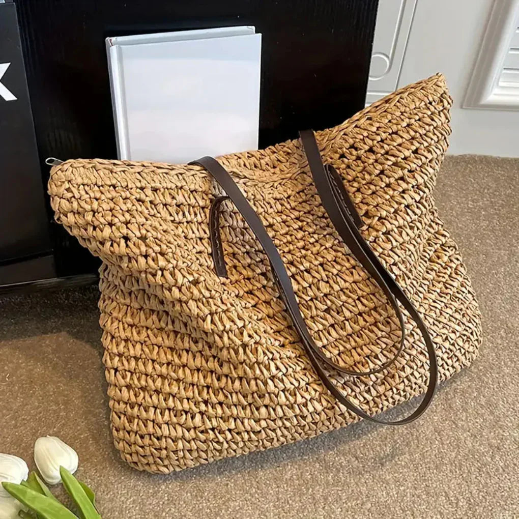 Wearclo | Women's Woven Tote Bag – Large Carry-All