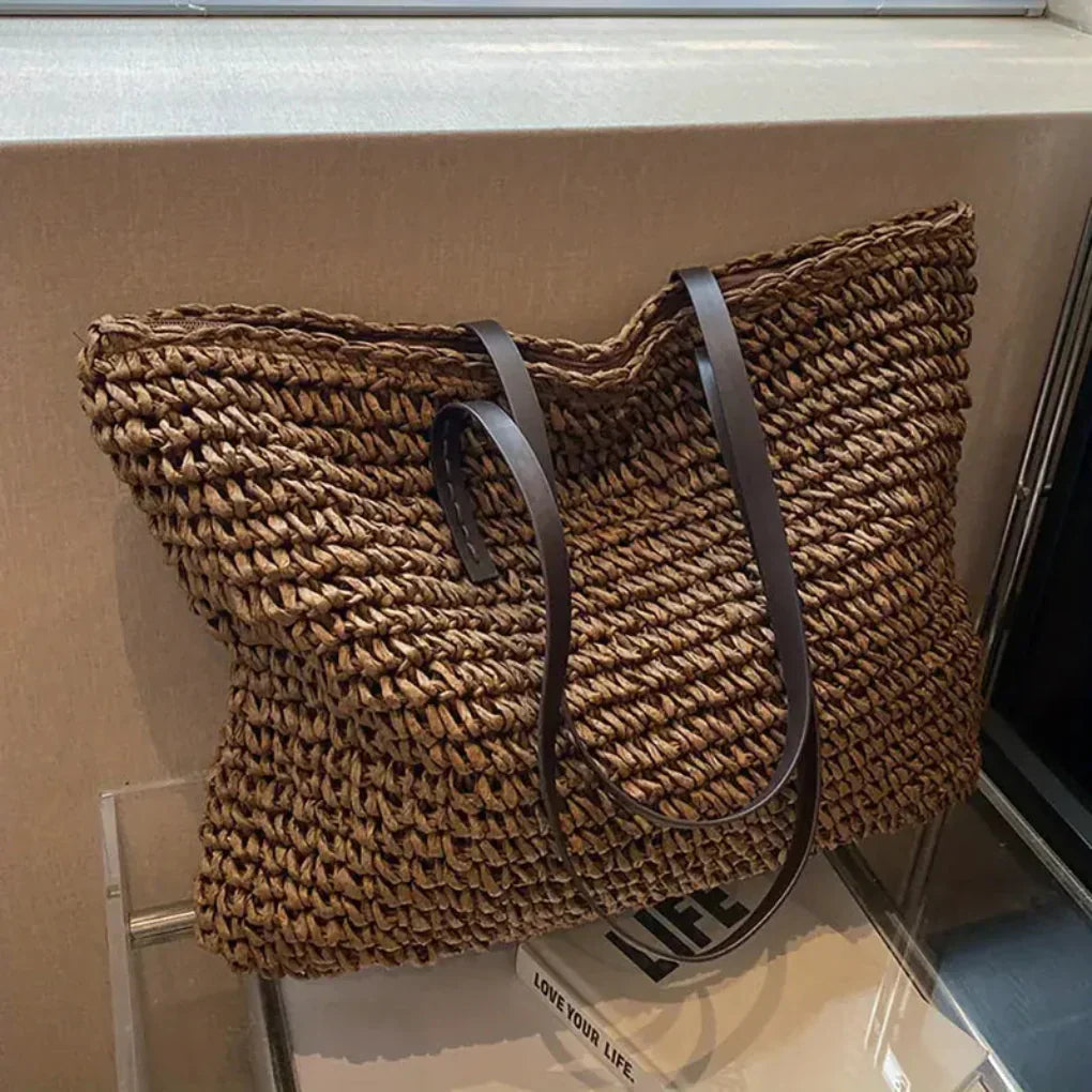 Wearclo | Women's Woven Tote Bag – Large Carry-All