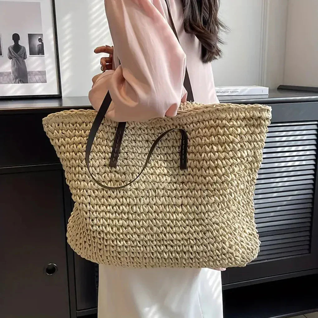 Wearclo | Women's Woven Tote Bag – Large Carry-All