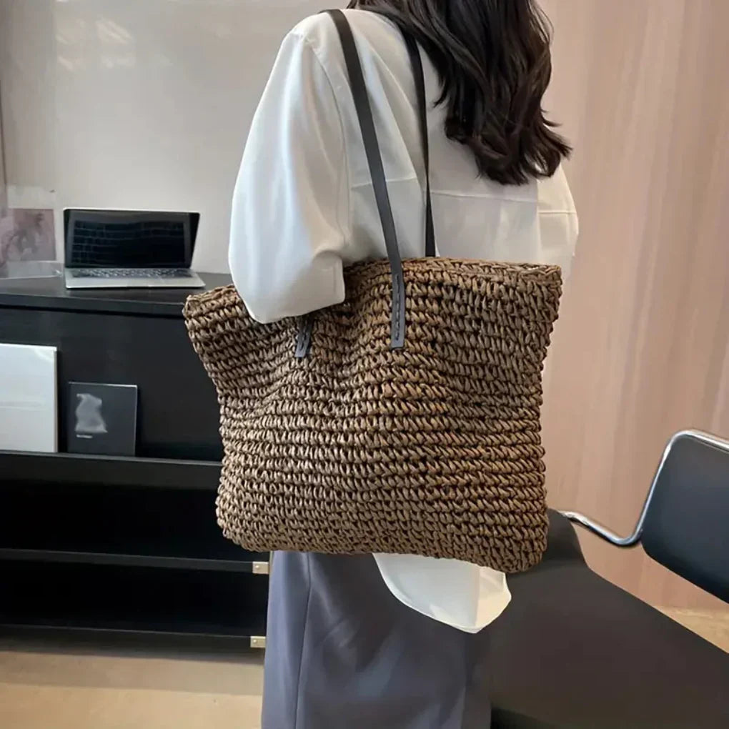 Wearclo | Women's Woven Tote Bag – Large Carry-All