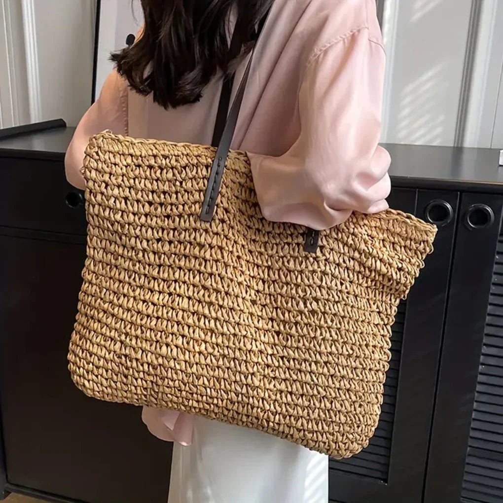 Wearclo | Women's Woven Tote Bag – Large Carry-All