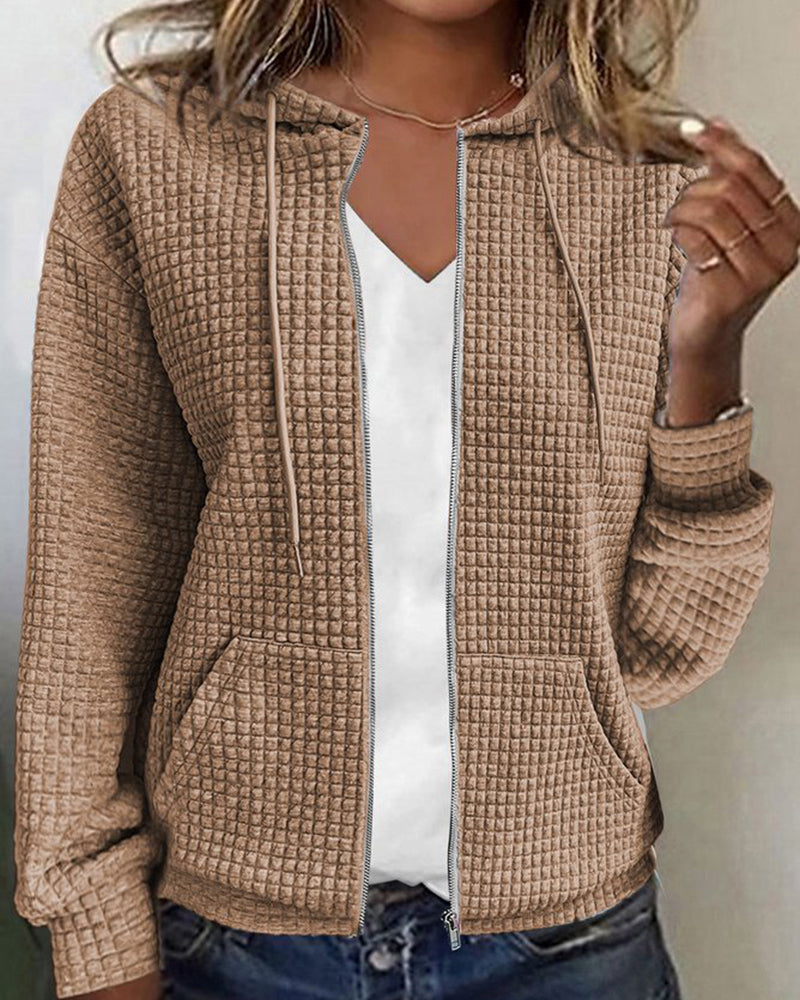 Wearclo | Women's Zip-Up Hooded Vest With Pockets
