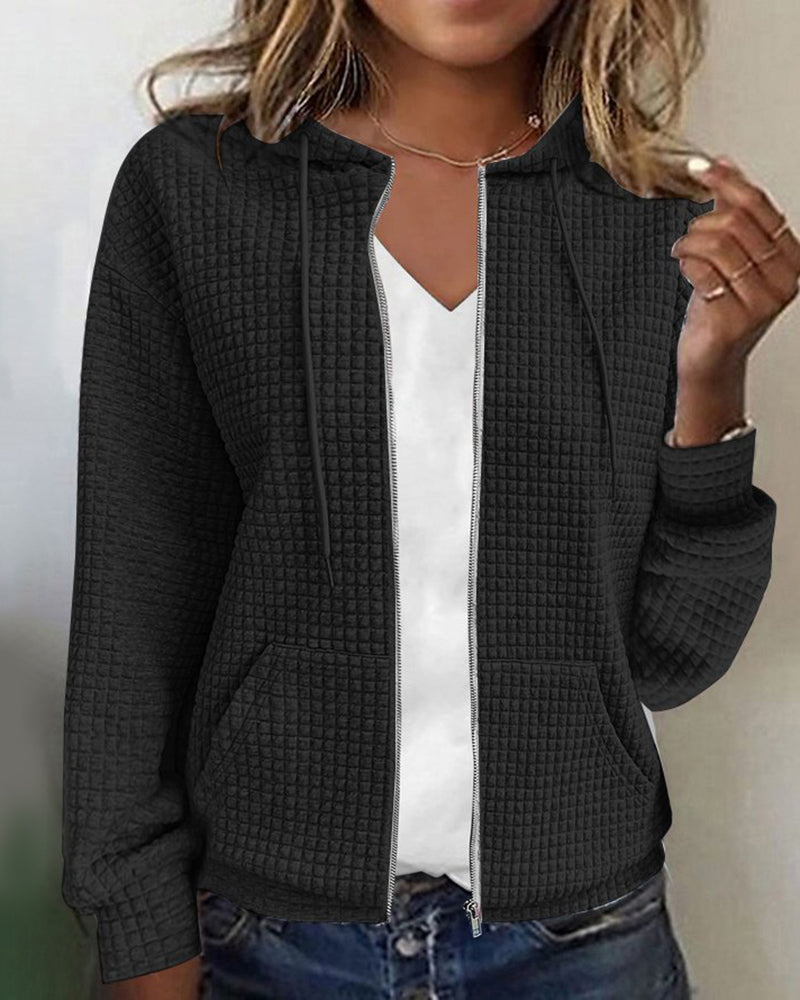Wearclo | Women's Zip-Up Hooded Vest With Pockets