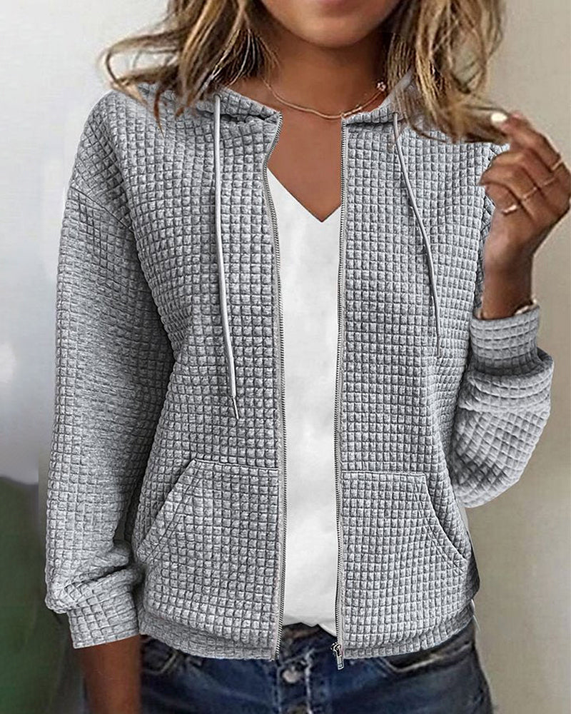 Wearclo | Women's Zip-Up Hooded Vest With Pockets
