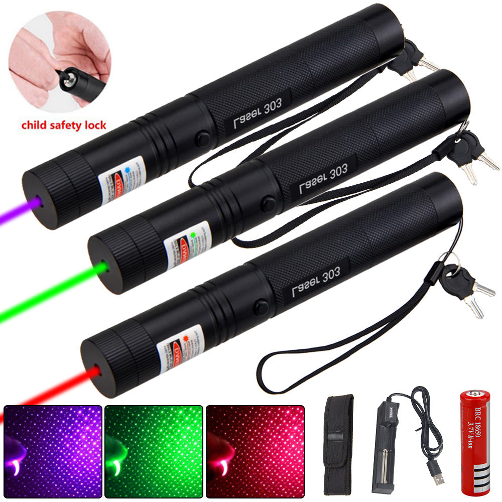 Wearclo | Zelara-Power Laser Pointer 303 - Rechargeable Visible USB Laser Pointer with High Power