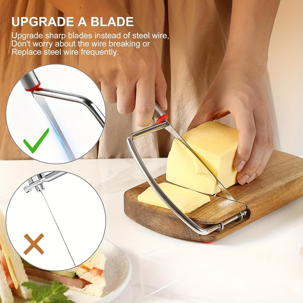 Wire Cheese Slicer with Board Base for Even Slices