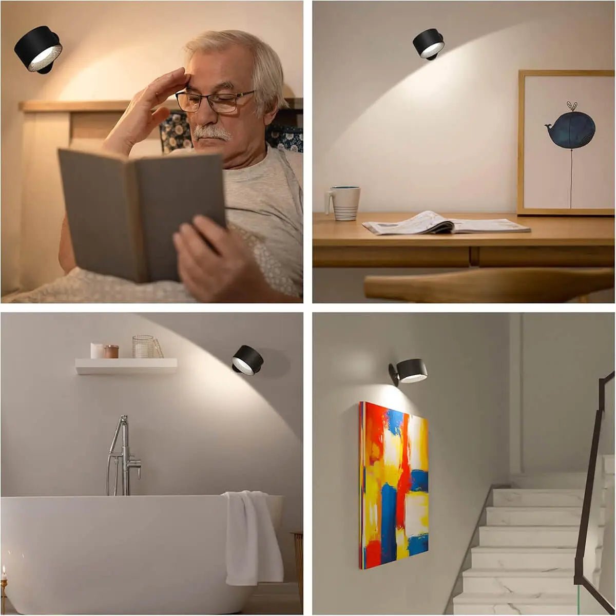 Wireless Wall Lamp with Remote Control - Nordic Style Home Lighting