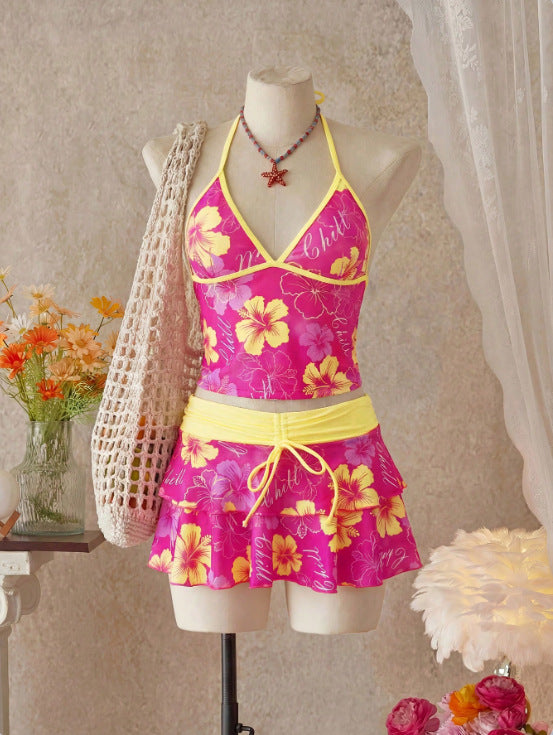 Women's Bikini Set with Skirt
