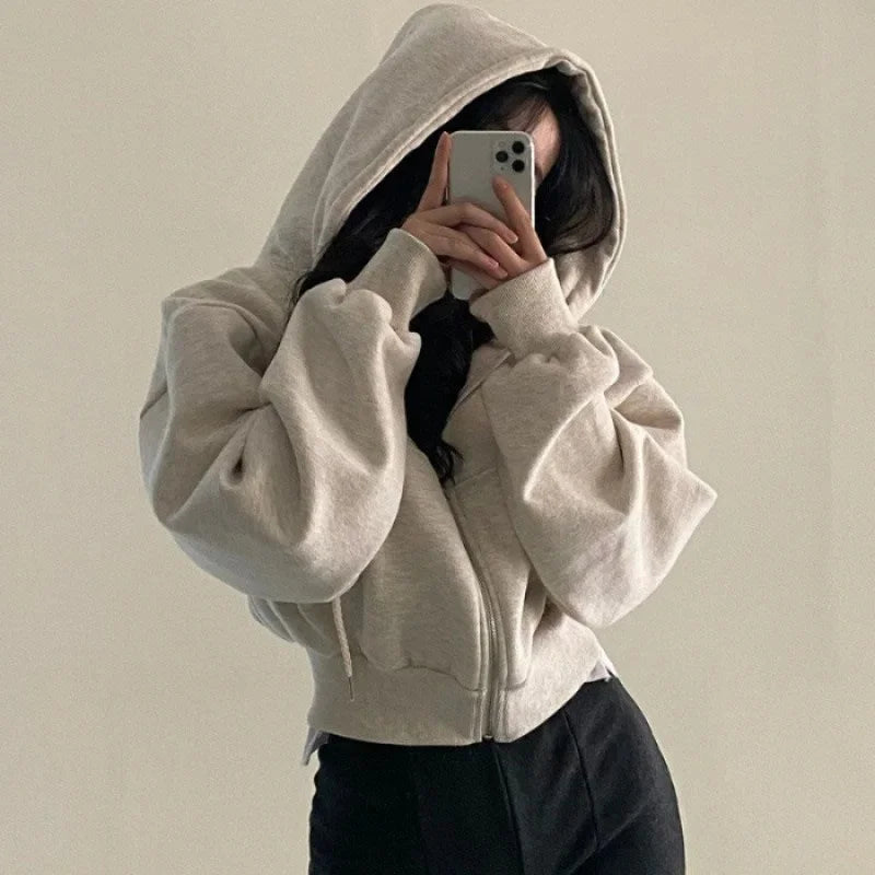 Women's Casual Winter Zip-Up Hoodie