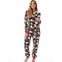 Women's Christmas Onesie - Soft Hooded Loungewear with Zipper