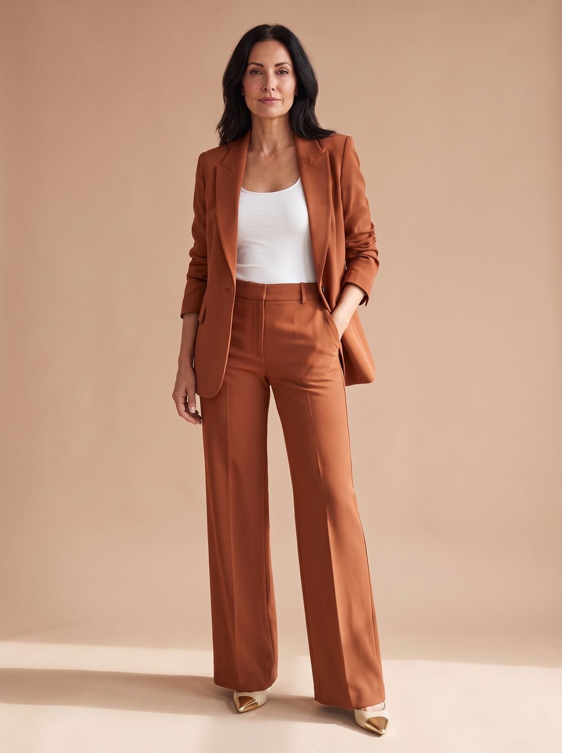 Women's Elegant Two-Piece Blazer Pant Suit