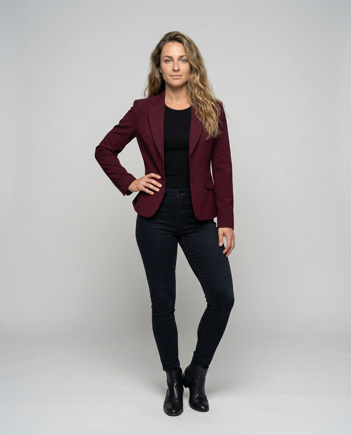 Women's Fitted Peplum Business Blazer