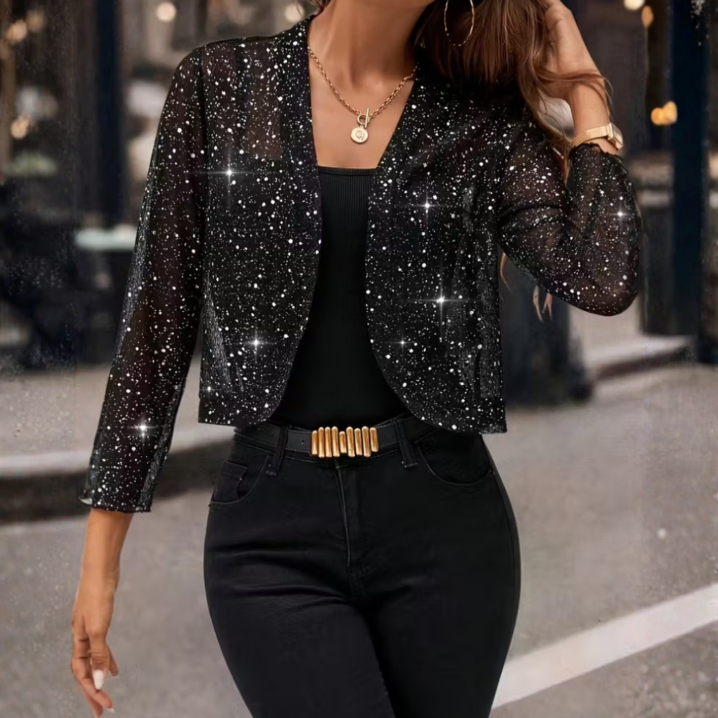 Women's Glitter Sequin Cardigan
