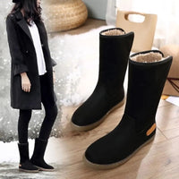 Women's High Boots with Warm Lining and Windproof Design