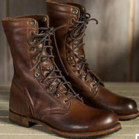 Women's High Brown Leather Boots