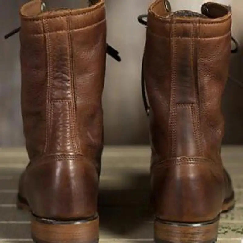 Women's High Brown Leather Boots