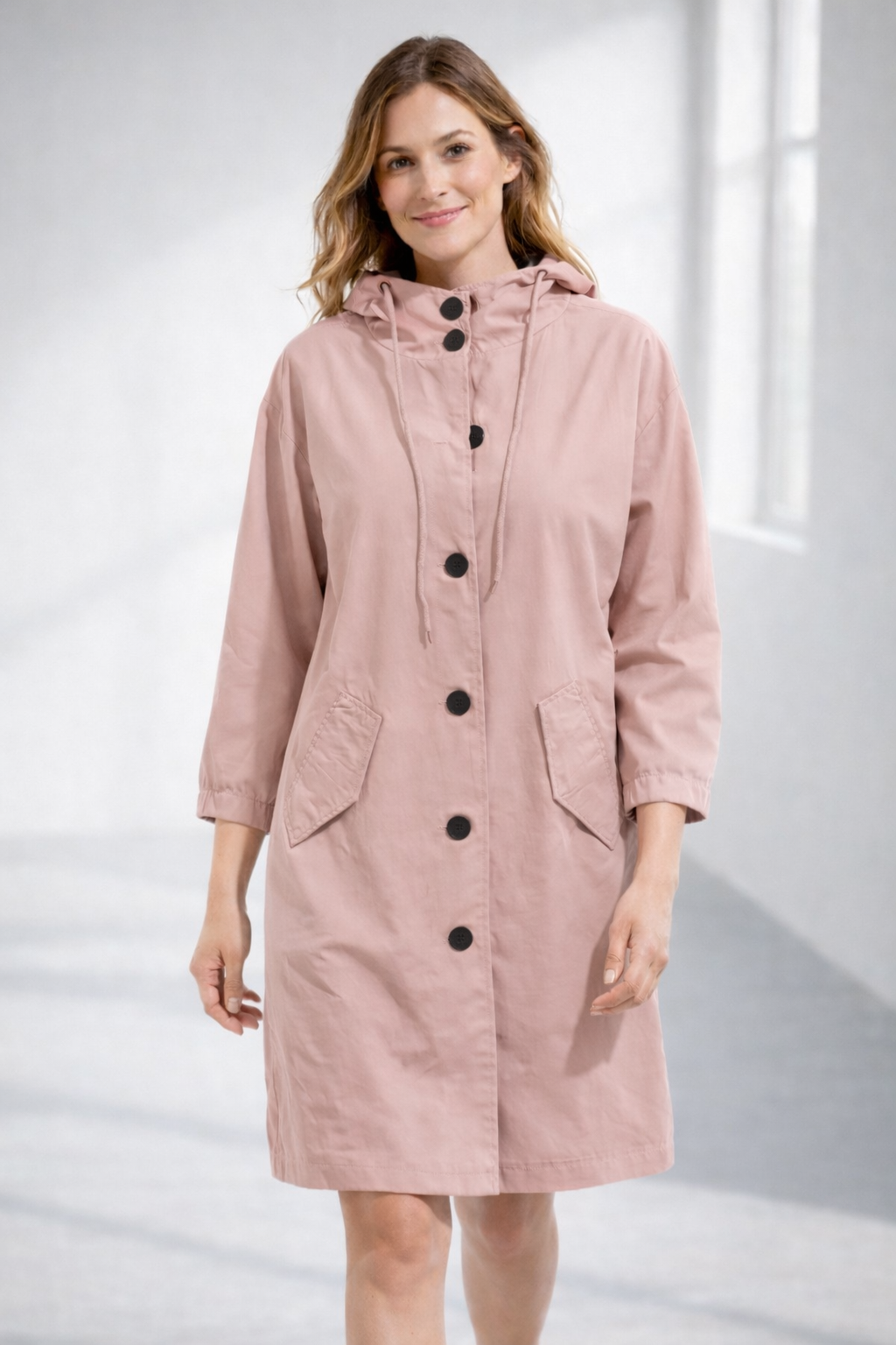 Women's Hooded Jacket in Medium Length