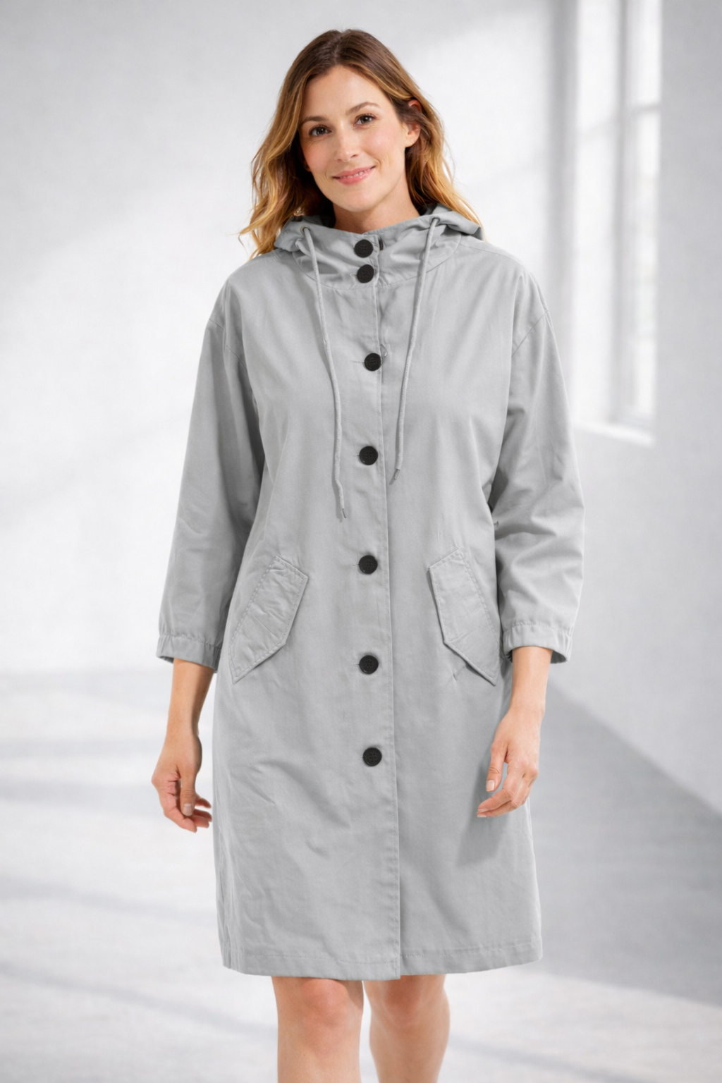 Women's Hooded Jacket in Medium Length