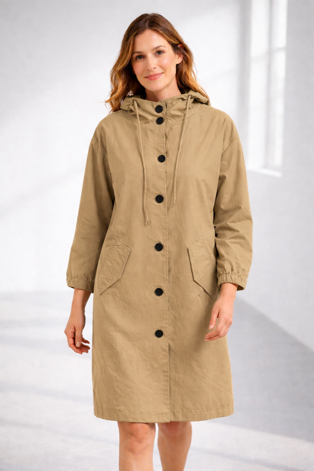 Women's Hooded Jacket in Medium Length