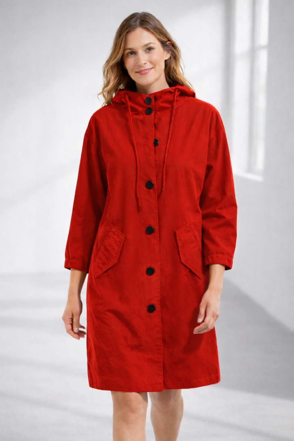 Women's Hooded Jacket in Medium Length