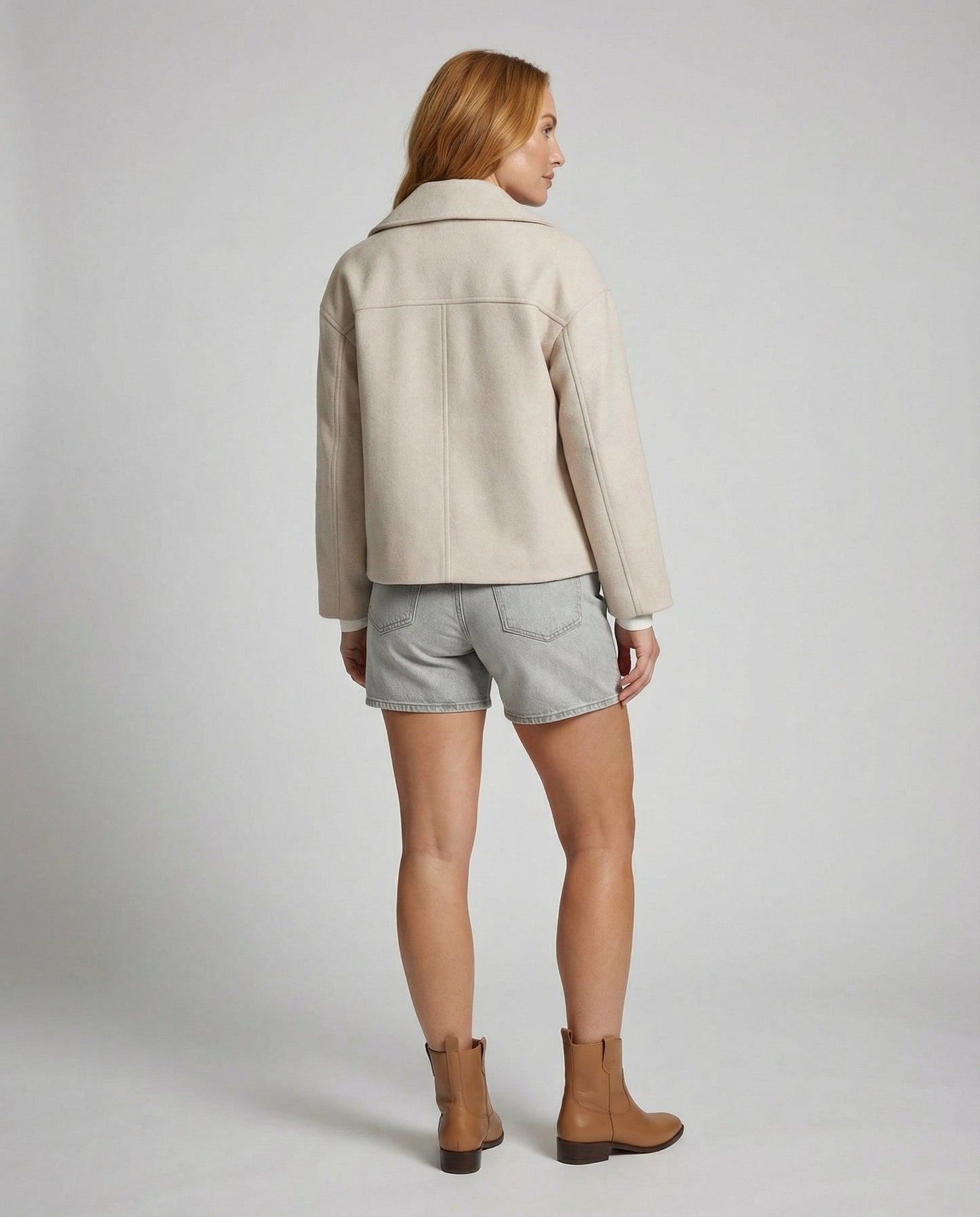 Women's Jacket with Short Cut & Double Breasted | Wearclo