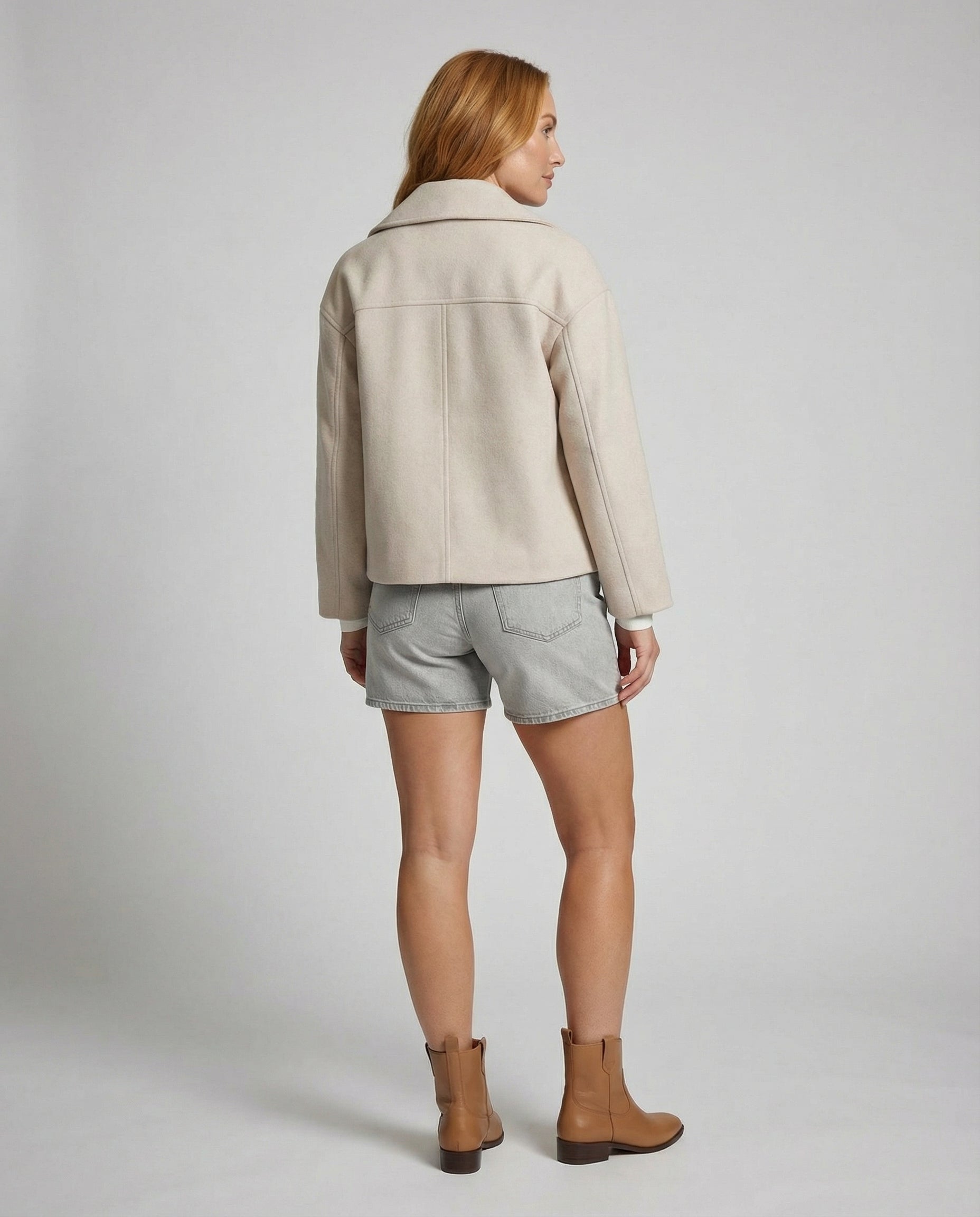 Women's Jacket with Short Cut & Double Breasted | Wearclo