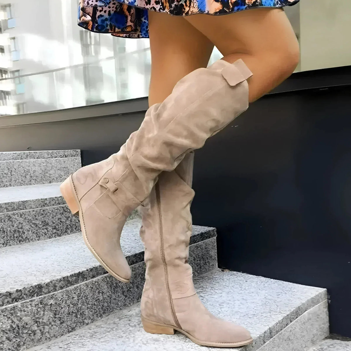 Women's Leather or Suede Boots - Timeless Design, Comfortable & Winter-Ready