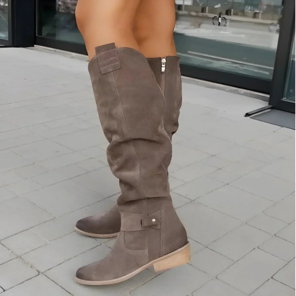 Women's Leather or Suede Boots - Timeless Design, Comfortable & Winter-Ready