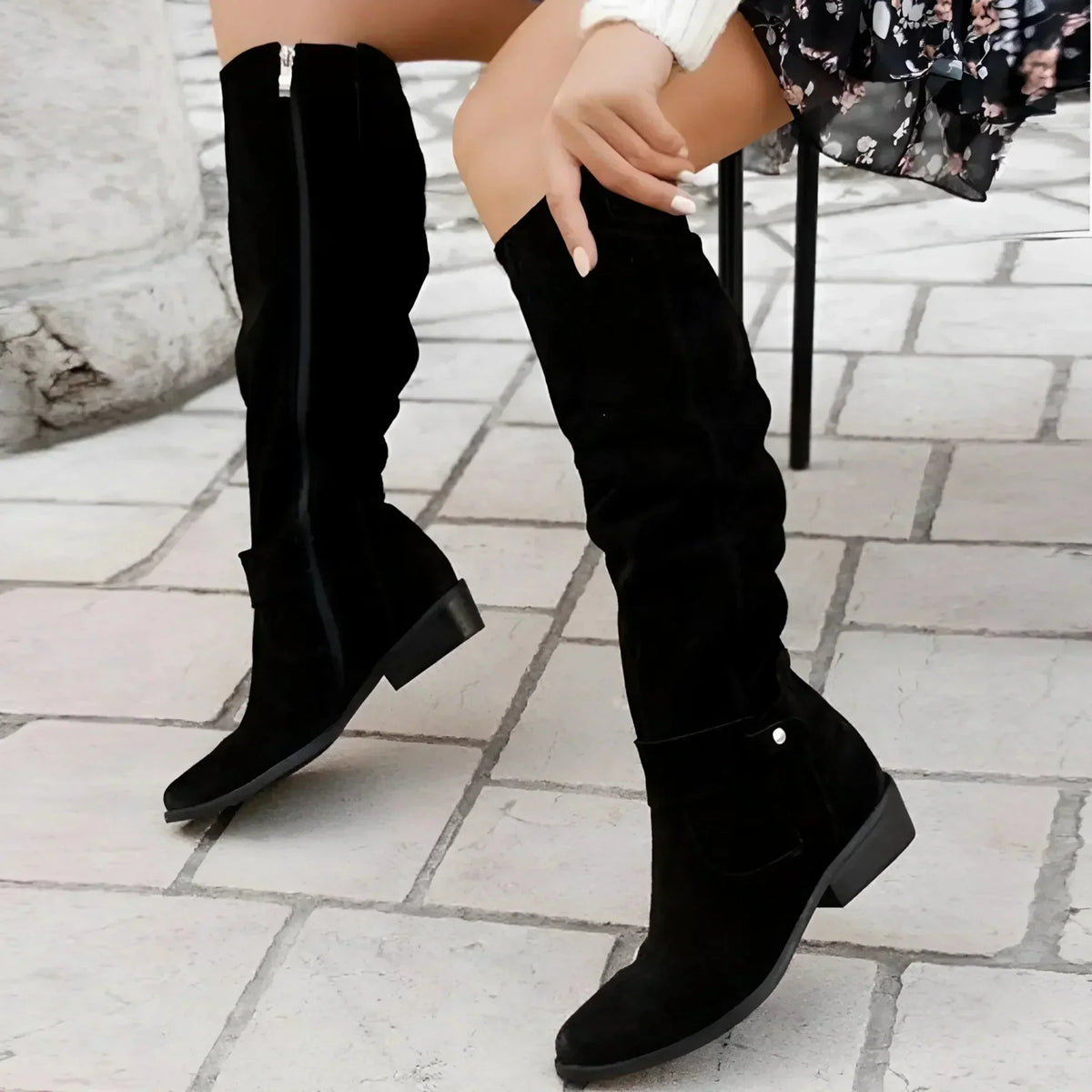 Women's Leather or Suede Boots - Timeless Design, Comfortable & Winter-Ready