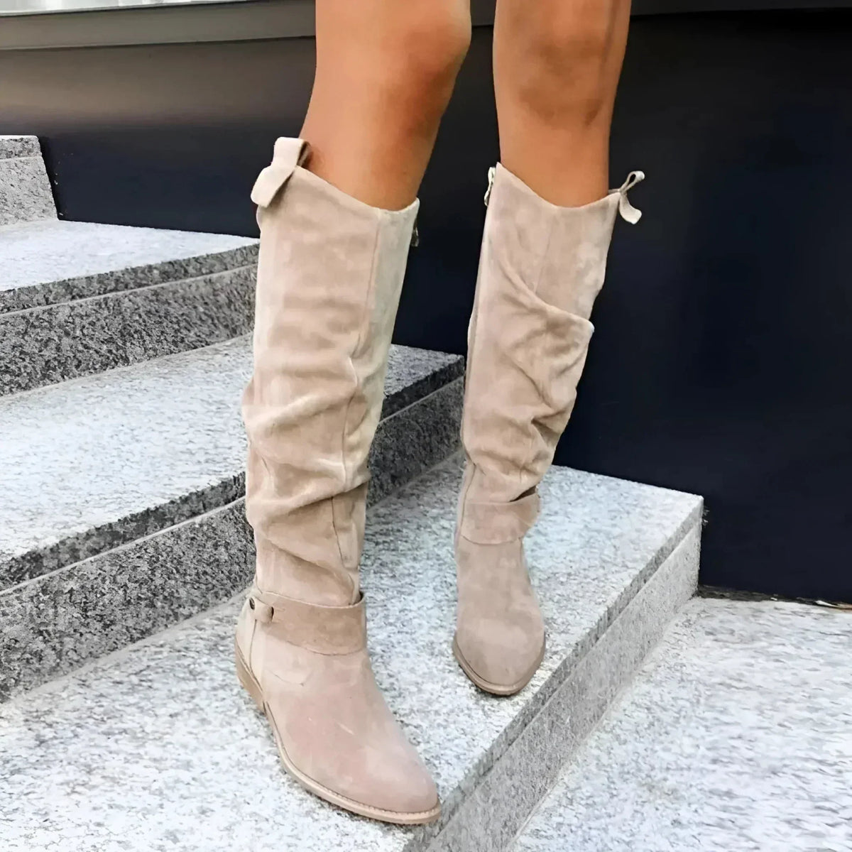 Women's Leather or Suede Boots - Timeless Design, Comfortable & Winter-Ready