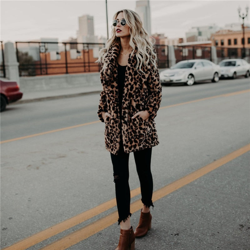 Women's Leopard Print Coat