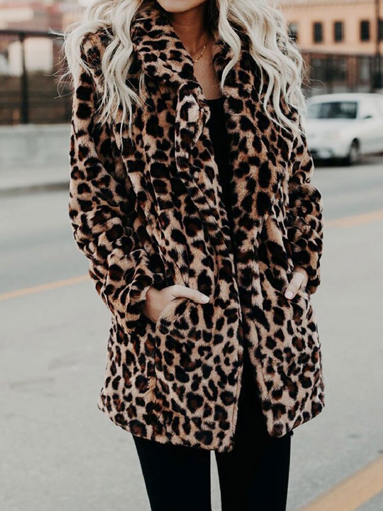 Women's Leopard Print Winter Coat