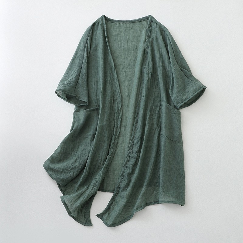 Women's Lightweight Open-Front Cardigan with Pockets