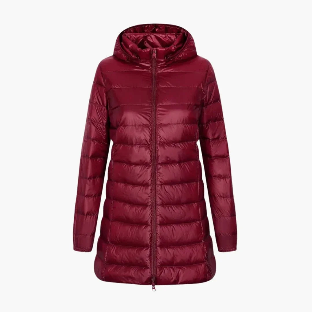 Women's Long Hooded Winter Down Jacket