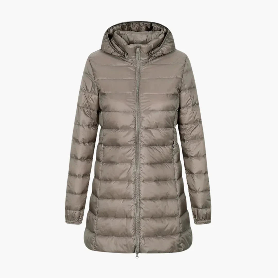 Women's Long Hooded Winter Down Jacket