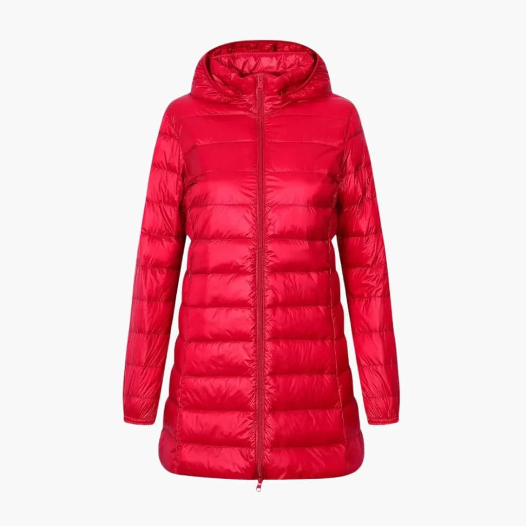 Women's Long Hooded Winter Down Jacket