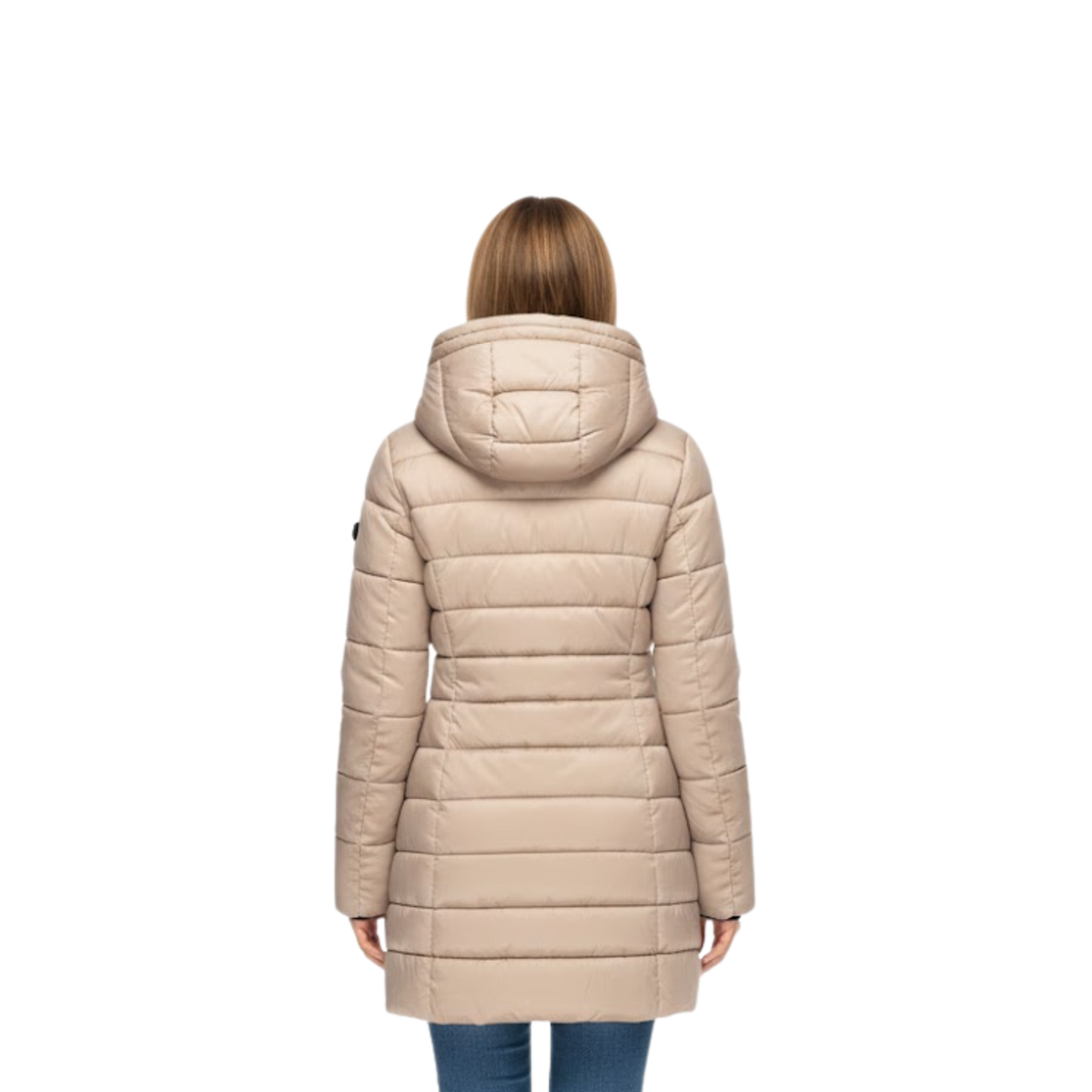 Women's Mid-Length Hooded Quilted Parka - Warm Winter Parka & Quilted Coat