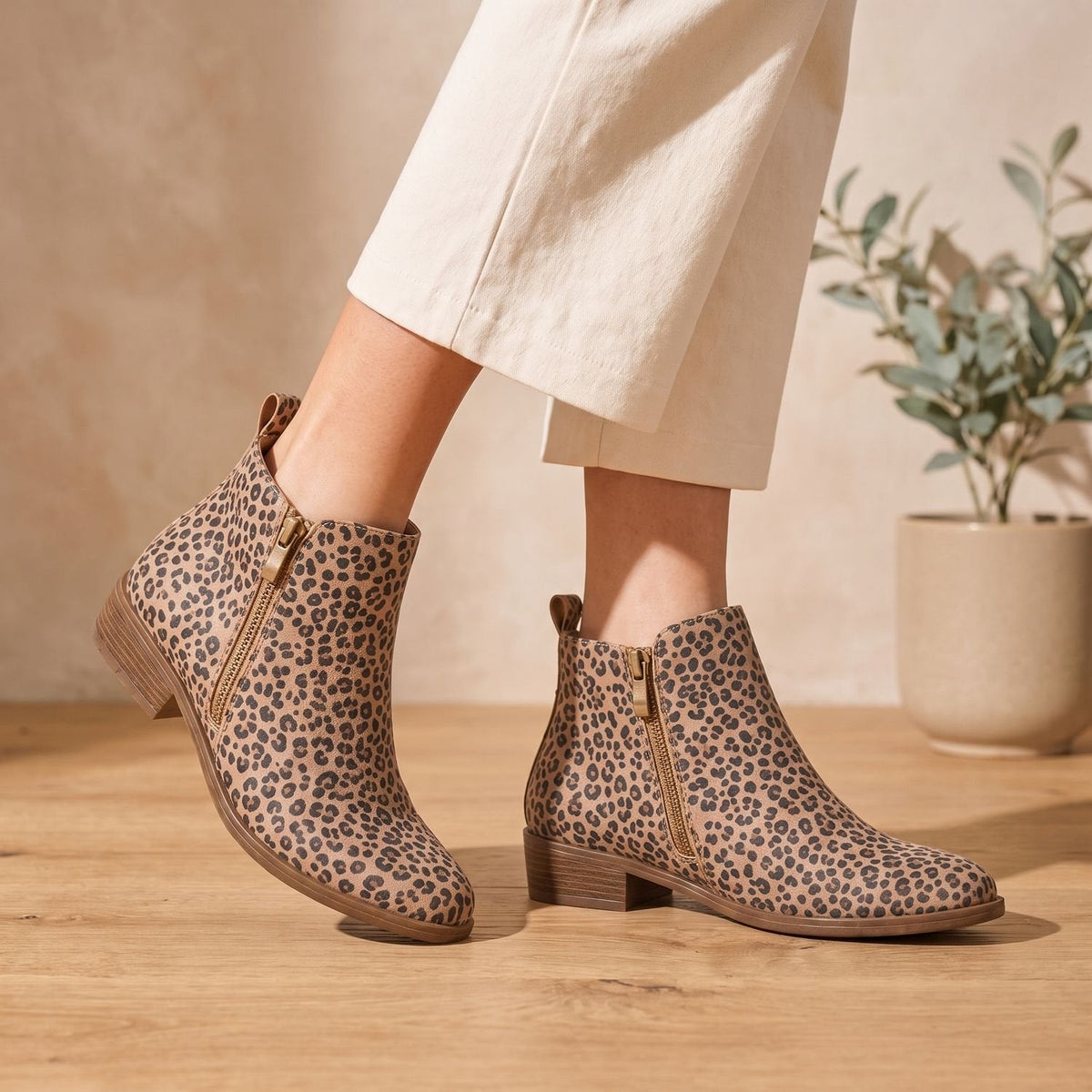 Women's Orthopedic Side-Zip Low-Heel Ankle Boots
